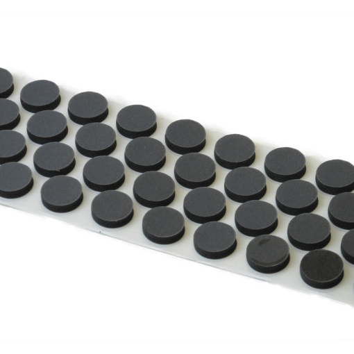 BLACK CD-DVD FOAM DOTS, 2500 PER ROLL