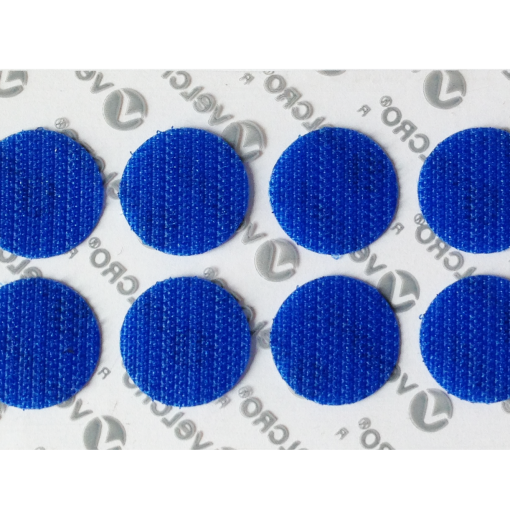 1/4" BLUE VELCRO® BRAND VELCOIN® HOOK ADHESIVE BACKED