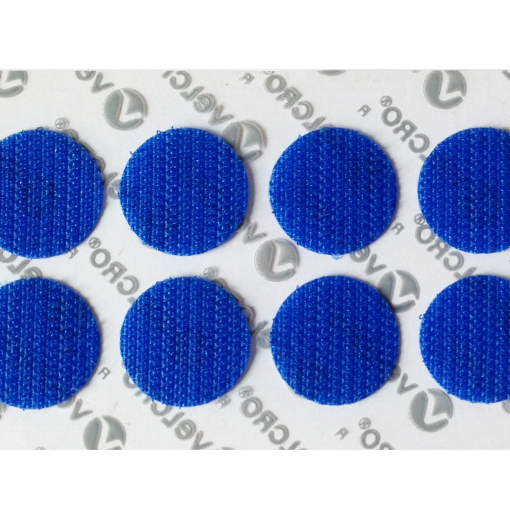1/4" BLUE VELCRO® BRAND VELCOIN® LOOP ADHESIVE BACKED