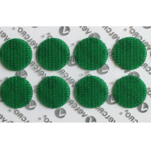 3/4" GREEN VELCRO® BRAND VELCOIN® HOOK ADHESIVE BACKED