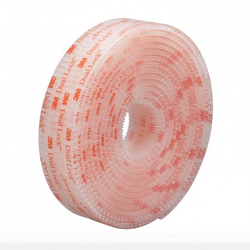 CLEAR DUAL LOCK™ 1/2" WIDE, 100 YARDS PER ROLL