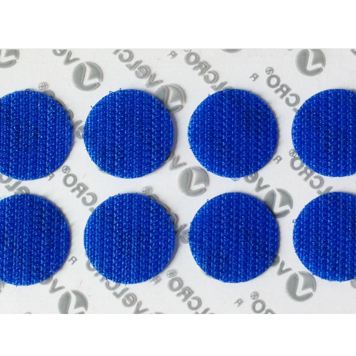 7/8" BLUE VELCRO® BRAND VELCOIN® HOOK ADHESIVE BACKED
