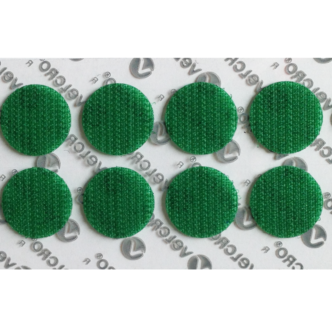 1 7/8" GREEN VELCRO® BRAND VELCOIN® HOOK ADHESIVE BACKED