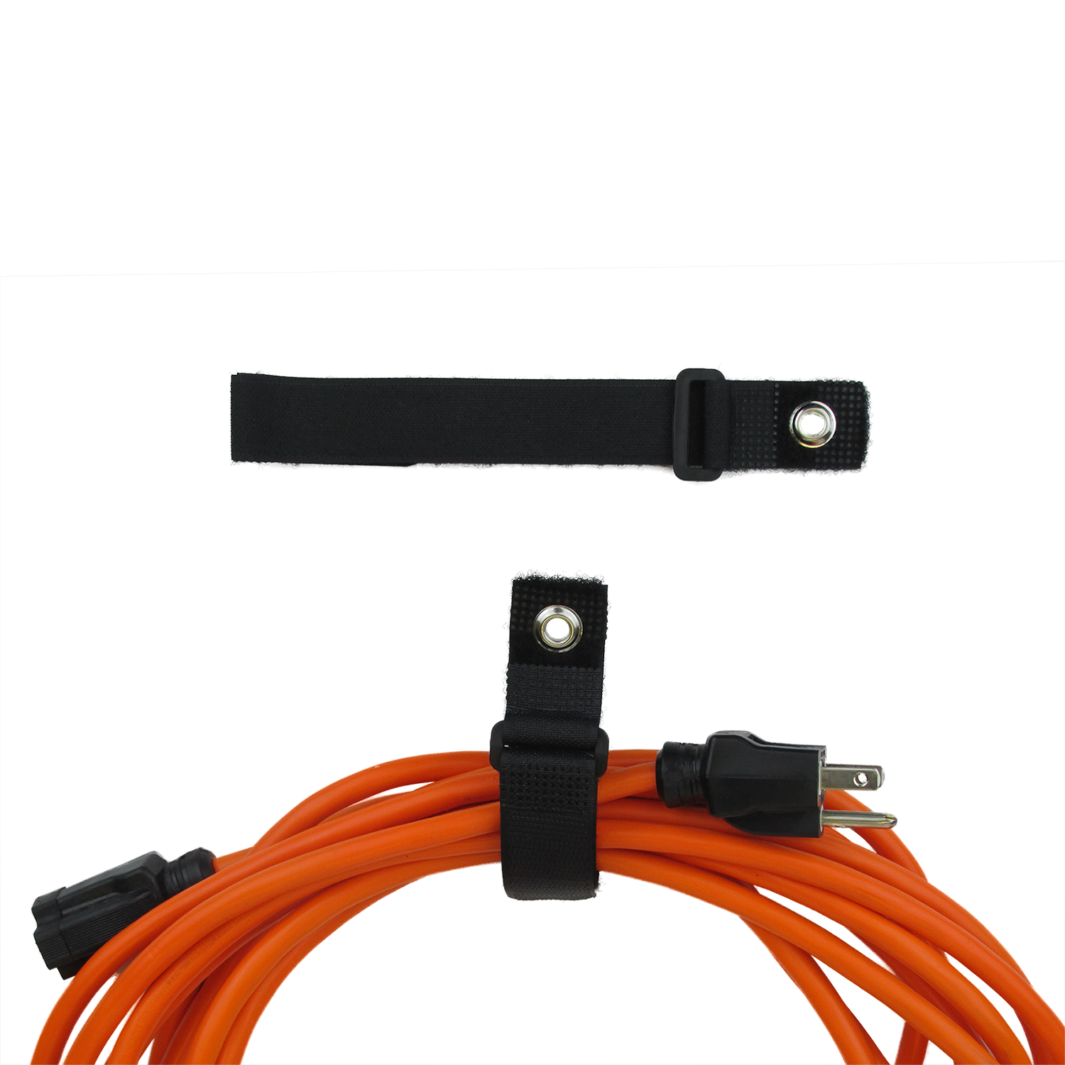 1" X 7" BLACK WALL MT. STRAP WITH GROMMET