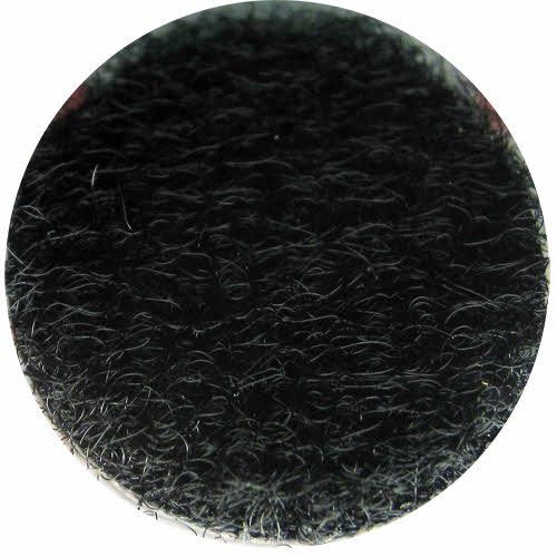 1/2" BLACK VELCRO® BRAND VELCOIN®  LOOP ADHESIVE BACKED